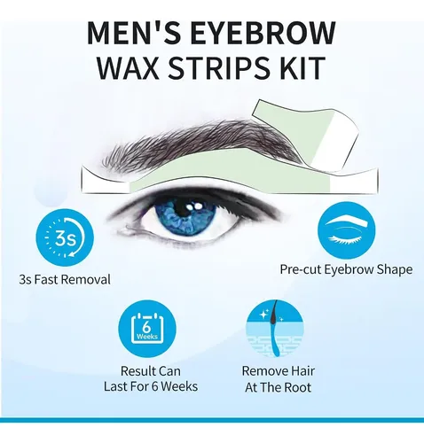 Tiras De Cera Fría Beauty7 Para Cejas Masculinas (24