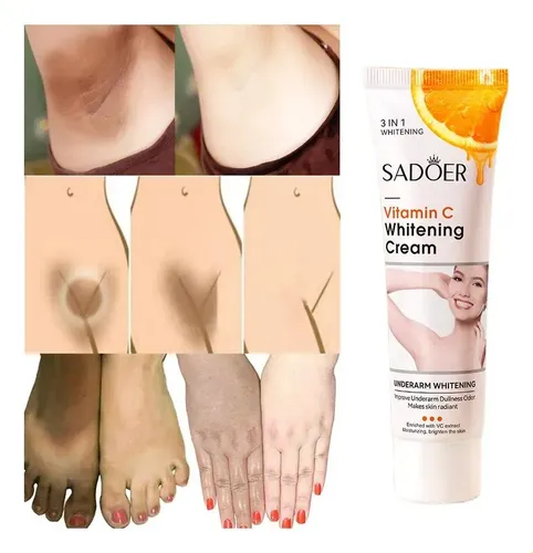 Crema Blanqueadora De Vitaminas Para Pieles Oscuras, .