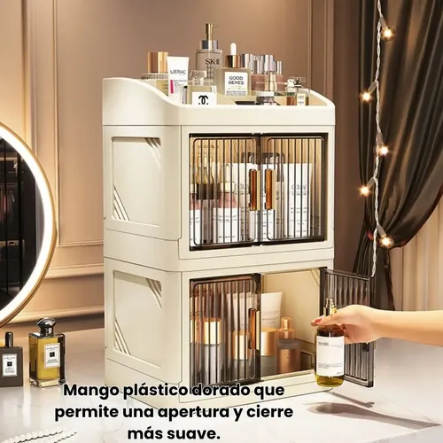 Organizador De Maquillaje Cosmético 4 Niveles Doble Puerta
