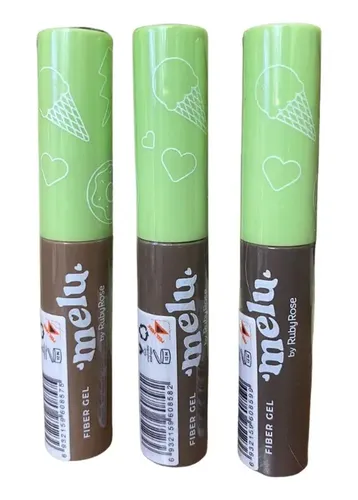 El gel para cejas Melu Ruby Rose Fiber corrige los defectos del color oscuro