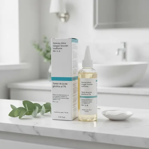 /2 Pcs Tónico Facial Ácido Glicólico 7 Exfoliante 100ml/.