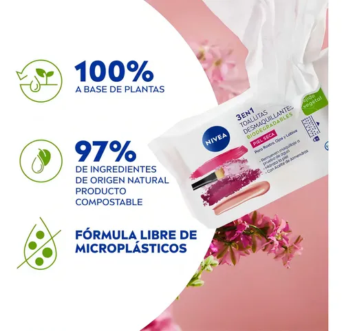 Toallitas Desmaquillantes Nivea Suaves X 25 U