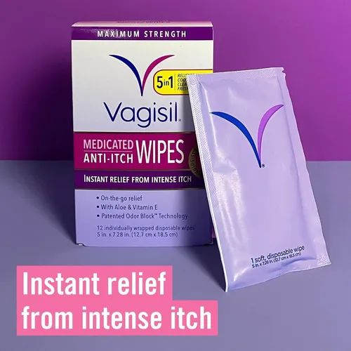 Toallitas Íntimas Medicadas Vagisil Fuerza Máxima 12