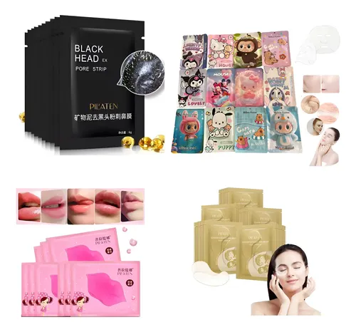 Set Skincare Mascarillas+labios+ojeras+espinillas X10 Un