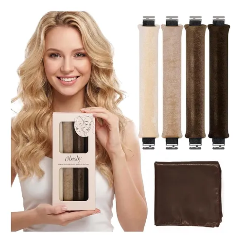Set Rizadores Sin Calor Jumbo Para Cabello Largo Con Rulos