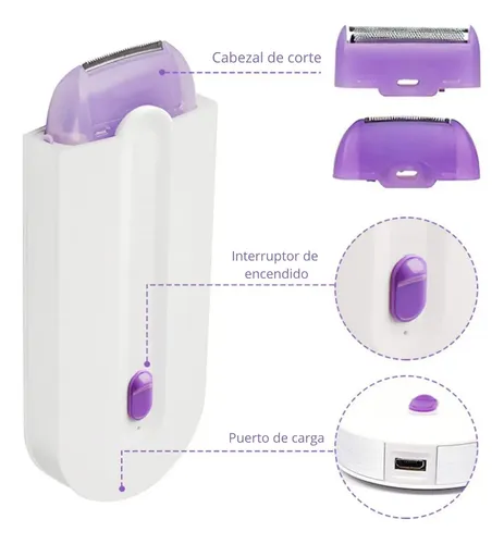 Depilador Eléctrico Recargable Usb Facial Y Corporal