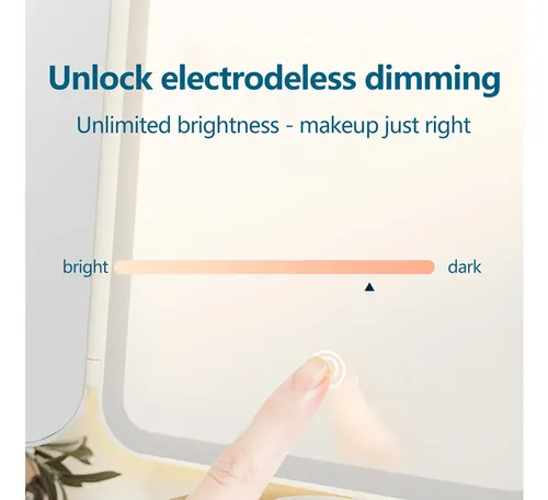 – Espejo De Maquillaje Led J (lámpara De Mesa Plegable De Tr