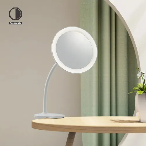 Espejo De Maquillaje Tushengtu Con Aumento 10x Y Luz, 16.5 C