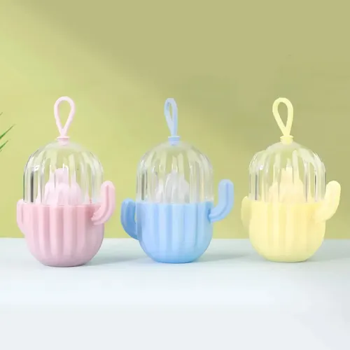 Estuche For Esponja De Maquillaje Con Forma De Cactus .