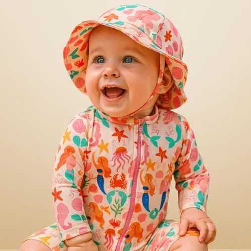 Malla Enterito Bebé + Gorro Protección Uv+50 Varios Modelos