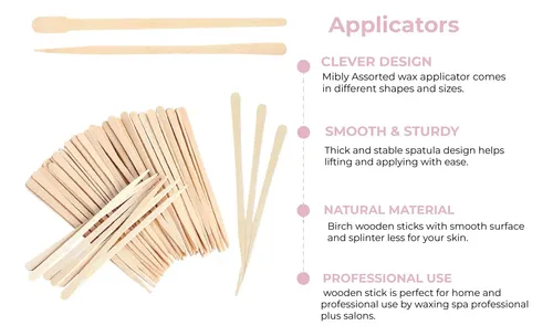 Aplicador De Cera Wax Sticks Mibly De Madera Para Cabello, 1