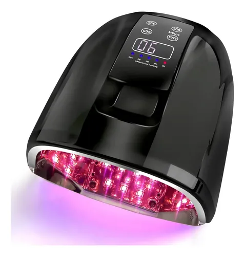 Lámpara Uv Led Uñas Recargable Inalámbrica Negra 90w