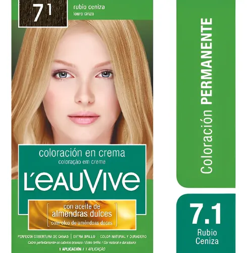 L’eau Vive Kit Tintura Color Crema Tono 7.1 Rubio Ceniza