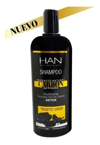Kit Han Shampoo Acondicionador Carbon Purificante Detox 500