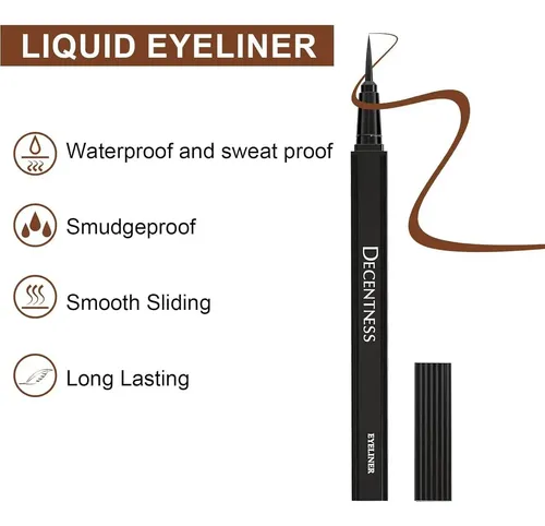 Delineador Líquido Marrón Vivacious Cosmetics 0.59 Ml