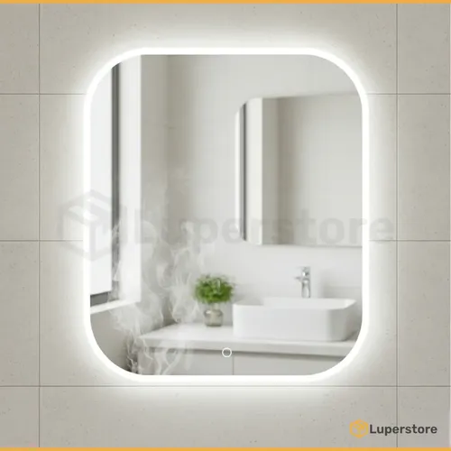 Espejo Rectangular Smart Led Touch 60×70 Cm Luz Fria Baño