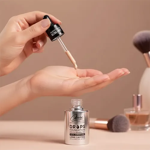 Arex Maquillaje Liquido Drops Foundation Alta Cobertura X30g
