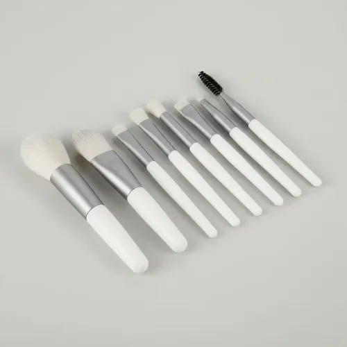 Set X8 Brochas De Maquillaje Pelo Sintético