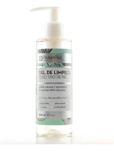 Gel De Limpieza Aloe Vera, Manzanilla Y Caléndula Botanika Momento De Aplicación Día/noche Tipo De Piel Todo Tipo De Piel