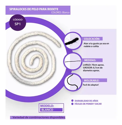 Spiralocks De Pelo Sintético Moldeables Para Atar Rastas