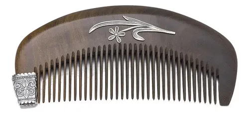 Peine De Cabello De Plata S925 Con Madera De Sándalo Antistá