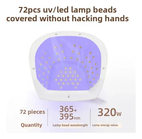 Sun Hz5 Cabina De Uñas De 72 Leds Principiante Y Profesional