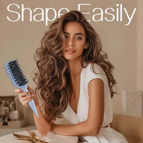 Cepillo De Pelo Tcsxady, 26 Cm, Haze Blue, Ventilado