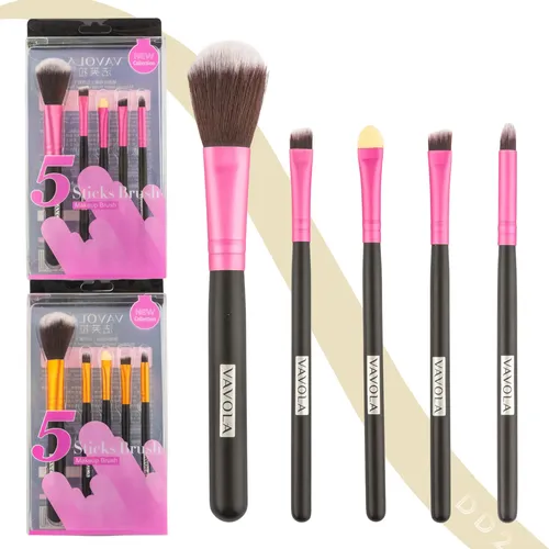 Set X5 Brocha Y Pinceles Para Maquillaje Profesional Make Up
