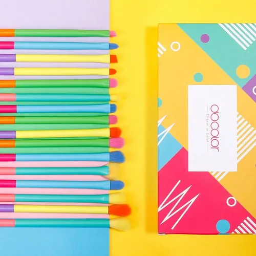 Set De 16 Brochas De Maquillaje Para Ojos Docolor