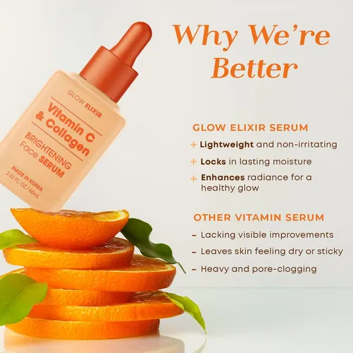 Glow Elixir Suero Vitamina C Con Colágeno 60ml