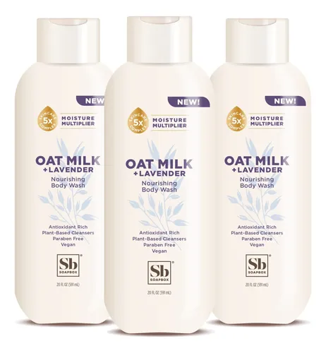 Jabón Líquido Corporal Soapbox Leche De Avena + Lavanda Vega