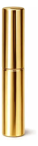 Brocha Maquillaje Metálica Retráctil Gold Para Cartera 12cm