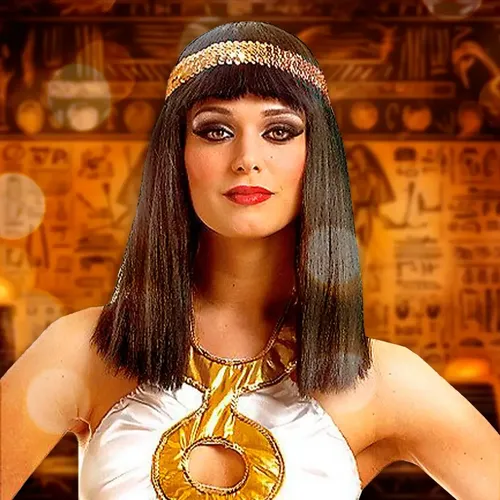 Peluca Egipcia Cleopatra Cotillon Disfraz Fiesta Carioca