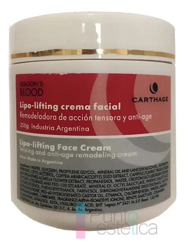 Carthage Crema Facial Lipo Lifting Tensora Anti Age