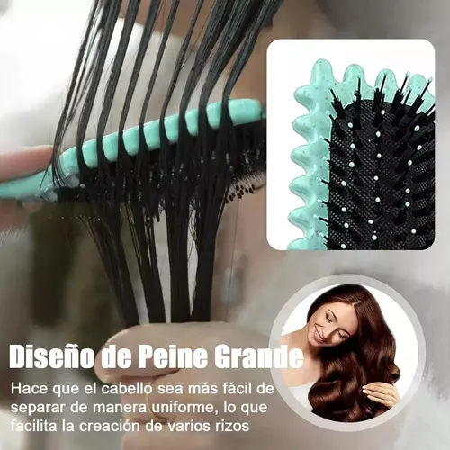 Pincel Bounce Curl Brush, Peine Rizado Define Style 2 Pzs Ne