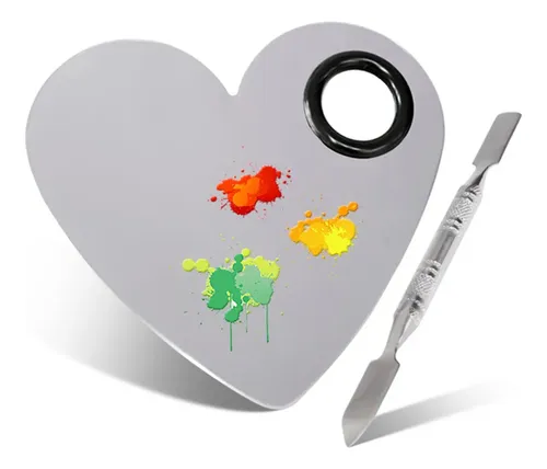 Maquillaje Con Espátula En Forma De Corazón, Moderno, Inoxid