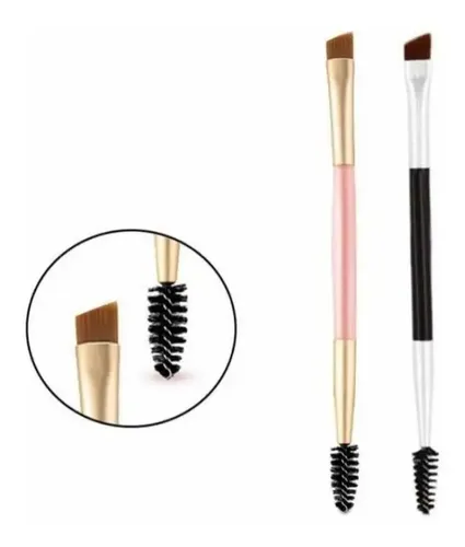 Cepillo Brocha Doble Para Cejas Máscara Makeup Maquillaje