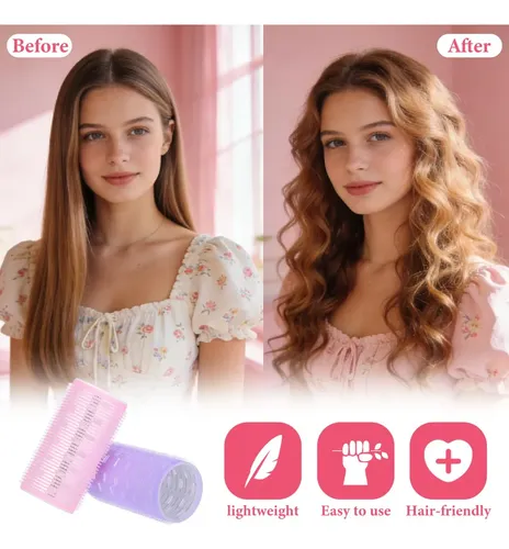 2u Rulos Sin Calor Para Cabello, Volumen Y Rizos I