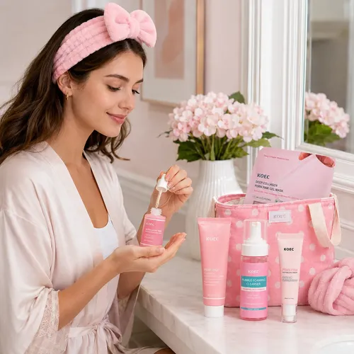 Kit Rutina Completa Pdrn Pink Koec Bolso Vincha Y Pad