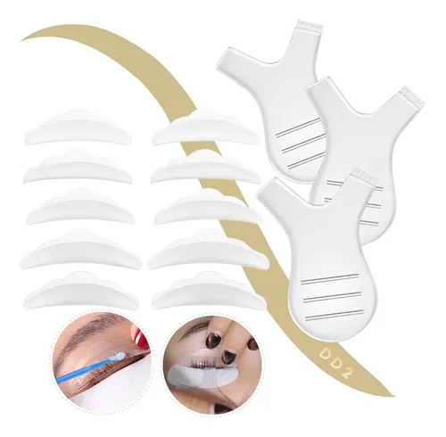 Kit Cepillo X3 Y Bigudies Silicona X10 Lifting De Pestañas