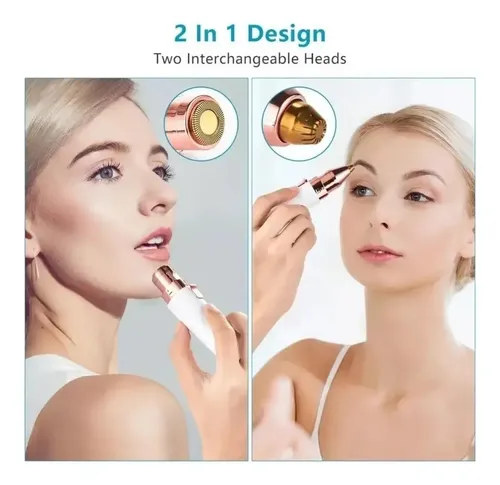 Depilador Facial Y Corporal Perfilador Recargable Usb 2 En 1 Blanco