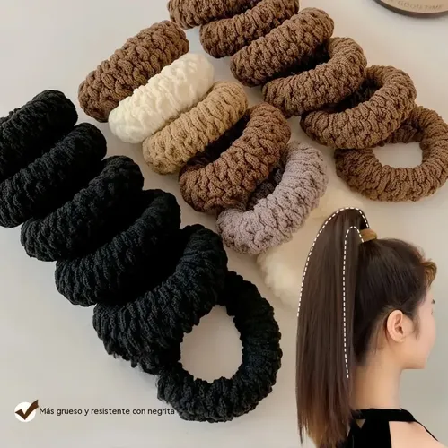 Ligas Elásticas Resistentes X5 Para Cabello Grueso