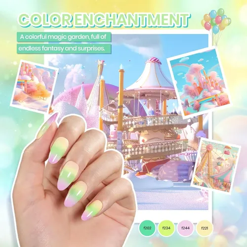 Kit Esmalte Gel 55 Colores Con Luz Uv Base Y Top Coat