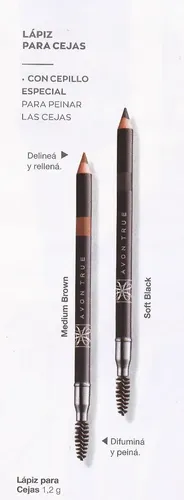 Avon True Color Lapiz Delineador Cejas Con Cepillo Color Medium Brown = Marron Mediano