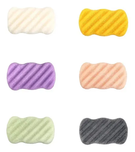 Esponja Konjac Natural Pura, Paquete De 6