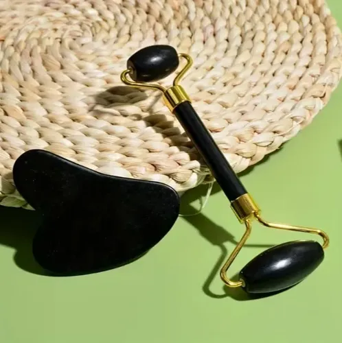 Set De Rodillos Para Masaje Facial Y Corporal Con Tabla Gua