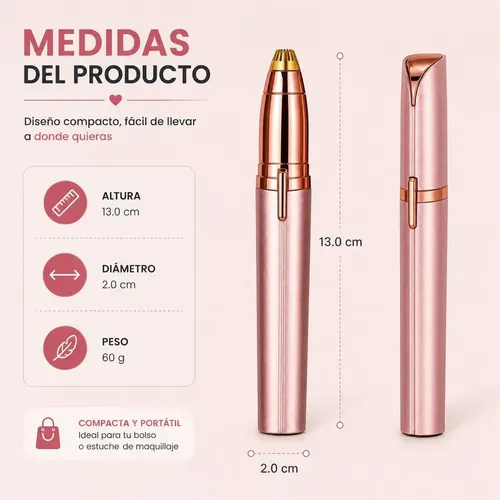 Depiladora Facial Recargable Usb Rosa O Blanco Elimina Bozo