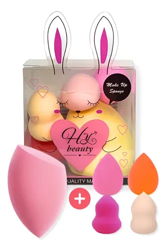 Set X5 Esponjas Mini Blender Maquillaje Base Liquido