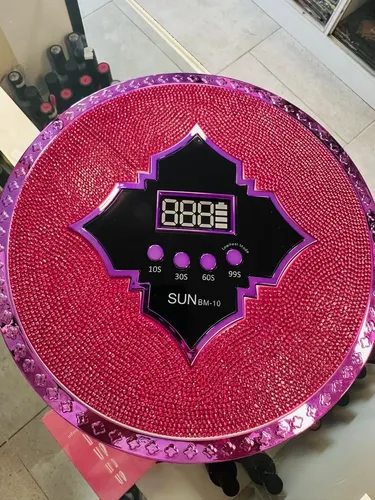 Cabina Uv/led De Uñas Inalambrica Cristal Rosado Sun 180w
