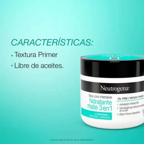 Crema Facial Hidratante Mate 3 En 1 Intensive 100g Neutrogena